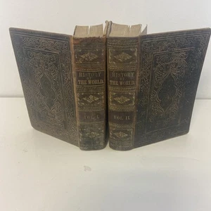 1850 History of the World in Volume I & II Samuel Maunder Illustrated Amer. Ed. - Picture 1 of 20