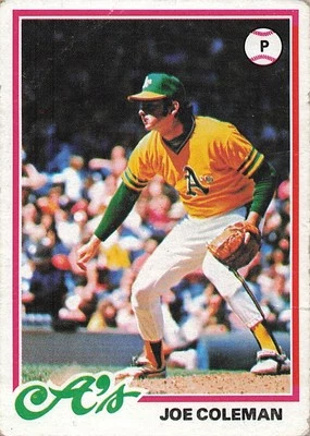 1978 Topps #554 Joe Coleman, VG (crease) - Image 1 of 2