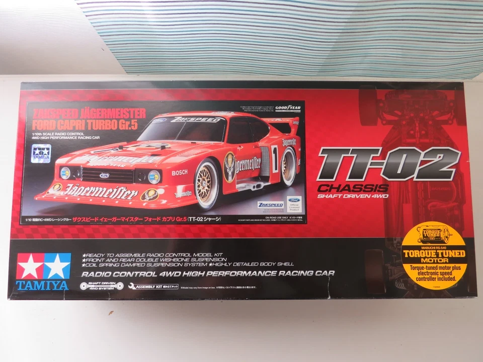 !!! Tamiya Ford Zakspeed Capri 1:10  Gr.5  TT-02  RC Top gebaut  !!! - Bild 1 von 4