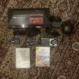 Sega Master System Lot W/ 3 Controllers and 2 Games