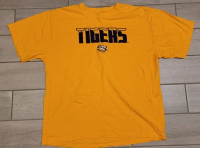 Knights Apparel KA Embroidered LSU Louisiana State Tigers T-Shirt 2XL Gold - Image 1 of 4