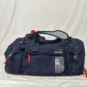 Under Armour Limited Edition Range Duffle/Backpack UA Project Rock Freedom Blue - Picture 1 of 22