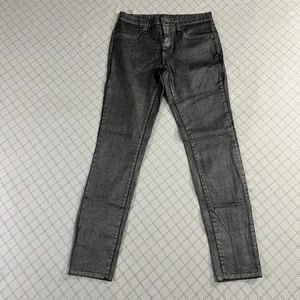 Buffalo Jeans Damen 30 (10) Vegas Skinny Metallic Silber Schwarz Stretch - Bild 1 von 10