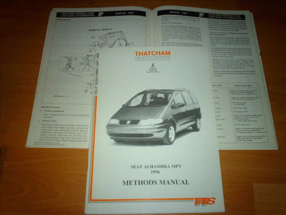 Thatcham Body Repair Manual Seat Alhambra MPV - Image 1 of 1