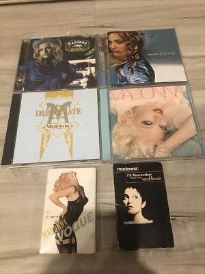 Madonna 4 CD 2 Cassette LOT- I’ll Remember Vogue Music Ray Of Light Bedtime - Image 1 of 4