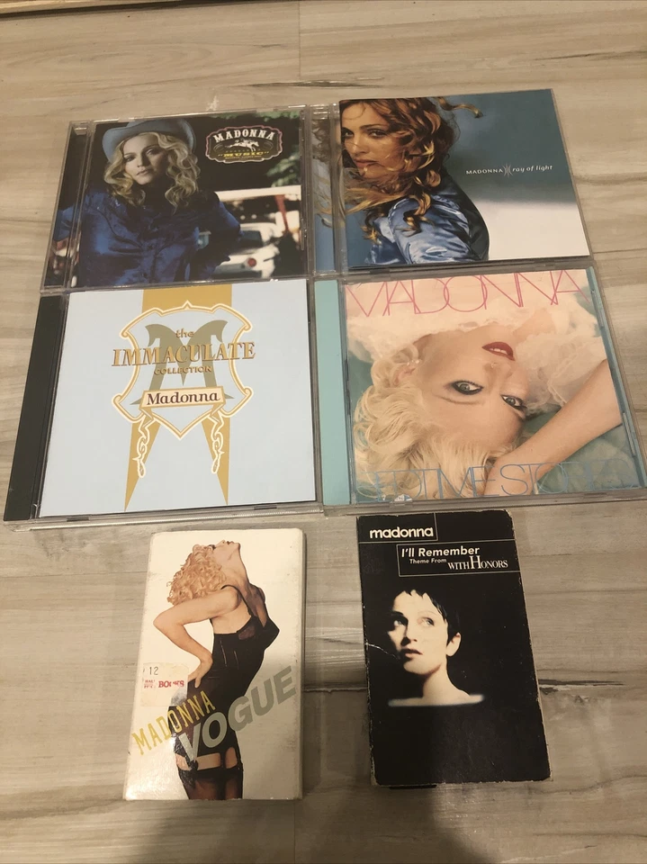 Madonna 4 CD 2 Cassette LOT- I’ll Remember Vogue Music Ray Of Light Bedtime - Image 1 of 4