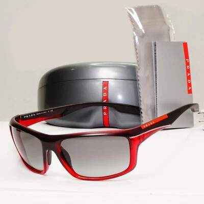 Gafas de sol Prada 2012 rojo marrón gris degradado envoltura PS01NS SPS 01N GAF-3M1 Foto 1 de 4
