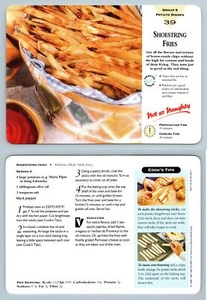 Shoestring Fries #39 Potato - Delicious Meals Made Easy 1996-7 Recipe Card - Picture 1 of 1