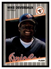 1989 Fleer Update #U-2 MIKE DEVEREAUX Baltimore Orioles ~B1S