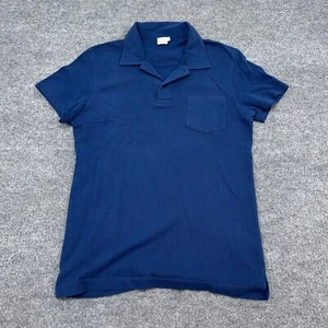 Sunspel Polo Uomo Piccola Blu Riviera Tasca Cotone Golf Performance - Foto 1 di 8