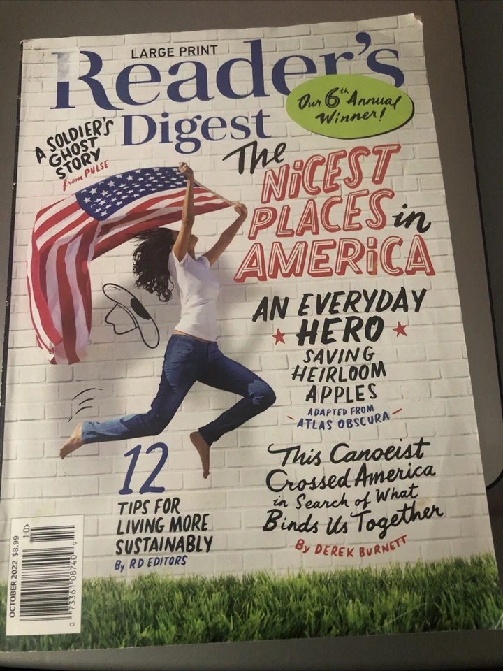 Reader's Digest Magazine October 2022 Nicest Places In America! Large Print - Image 1 of 1