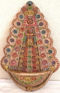 Acquasantiera in ceramica policroma - Spagna - Metà '900 - Foto 1 di 18