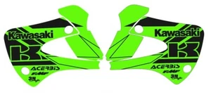 Shroud Graphics for 1998-2013 Kawasaki KX85 KX 100 KX 85 100 Green Decals - Picture 1 of 1