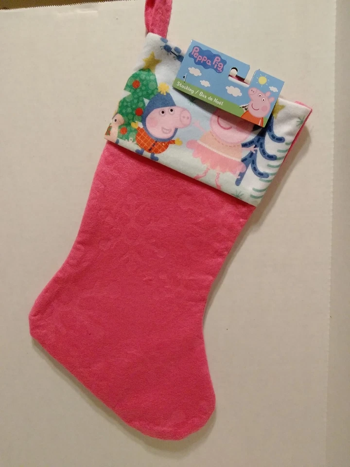 Hasbro Peppa Pig Christmas Stocking Pink 16 Inches Long