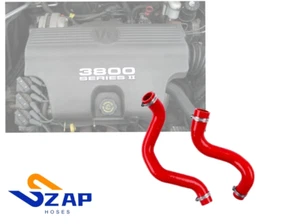 RED Silicone Radiator Hose Kit Upper + Lower For 3800 3.8L GM ZAP Performance - Picture 1 of 8