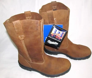 New Blundstone Brown Rancher Pull on Leather Boots Mens Size 7 Womens Size 9 - Picture 1 of 10