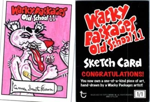 2023 WACKY PACKAGES OLD SCHOOL 11 SKETCH CARD CHARACT by Carmen SantaFerrara 230 - Picture 1 of 1