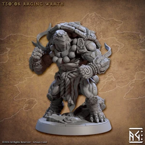 Tso ok Tortle Turtlekin Fighter | Fantasy Boss Enemy | miniatura statuetta in resina - Foto 1 di 5