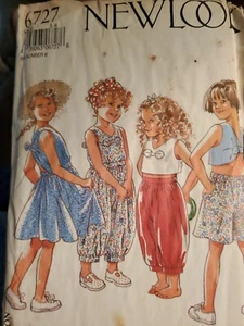 New Look 6727 Pattern Child Playsuit Trousers Top 3-8 CUT - Picture 1 of 2