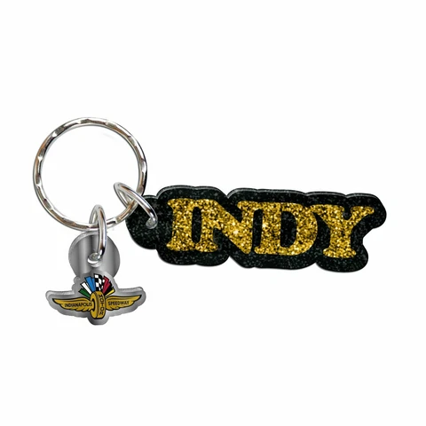 IMS Indy Glitter Charm Keychain Indianapolis Motor Speedway 500 Brickyard 400 Cover