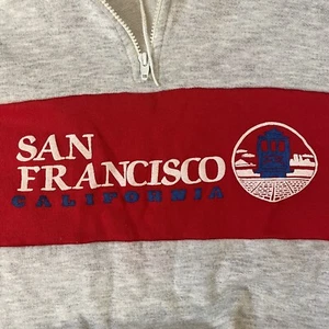 VTG Sweatshirt Men’s Magic Apparel XL 1/4 Zip Pullover Grey California USA - Picture 1 of 15