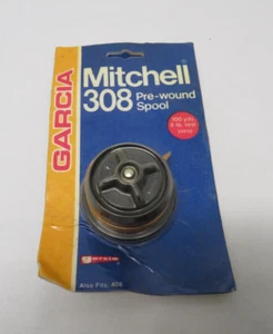 Vintage Garcia Mitchell 208 408 Pre Wound Spoons 100 Yards 6 lb Test 39935 - Picture 1 of 6