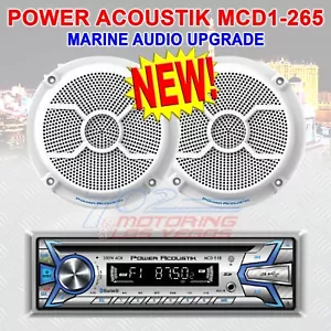 REPRODUCTOR DE CD/MP3 MARINO BLUETOOTH AUXILIAR USB BLUETOOTH POWER ACOUSTIK MCD1-265 + ALTAVOCES DE 6,5 - Imagen 1 de 2