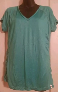 Tangerine Brand Athletic Top Women's Size Medium Aqua Blue Short Sleeve - Picture 1 of 8