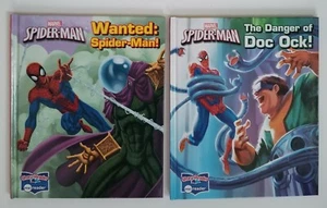 Lot of 2 Marvel Spider-Man- The Danger Of Doc Ock & Wanted: Spider-Man Me Reader - Picture 1 of 3