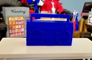 RC 1/10 Scale Blue Boombox Radio Boom Box Stereo Rock Crawler Truck Accessory - Picture 1 of 10