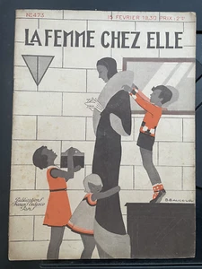 Revue LA FEMME CHEZ ELLE 1 Février 1930 à N°473 complet sans patron ancien mode - Imagen 1 de 1