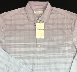 Camisa Para Hombre Tommy Bahama Siesta Key Ombre Manga Larga M Mediana NUEVA Azul Púrpura - Imagen 1 de 6