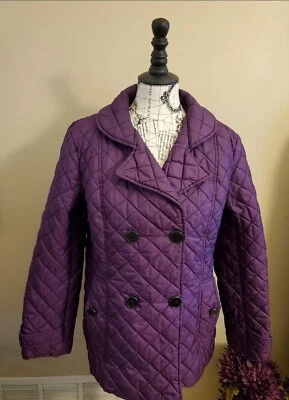 Abrigo, chaqueta acolchada grande Covington para mujer.  Púrpura.  Sin capucha.  Espesor medio Foto 1 de 4