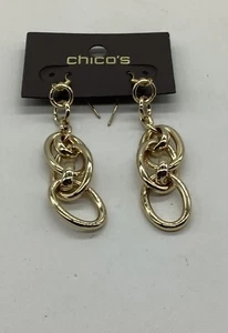 Chico’s Atemberaubende Gold Ohrringe Neu mit Etikett - Bild 1 von 4