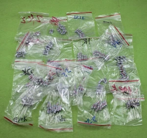 Kit da 1 w Resistenze, 33K-2.2M, 10 pezzi da 23 tipi: 33K, 36K, 43K, 47K, 56K... - Foto 1 di 1