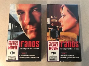 The Sopranos - Season 3: Volume 1 & 2 (VHS, 2001, 2 Tape Set) James Gandolfini - Picture 1 of 5