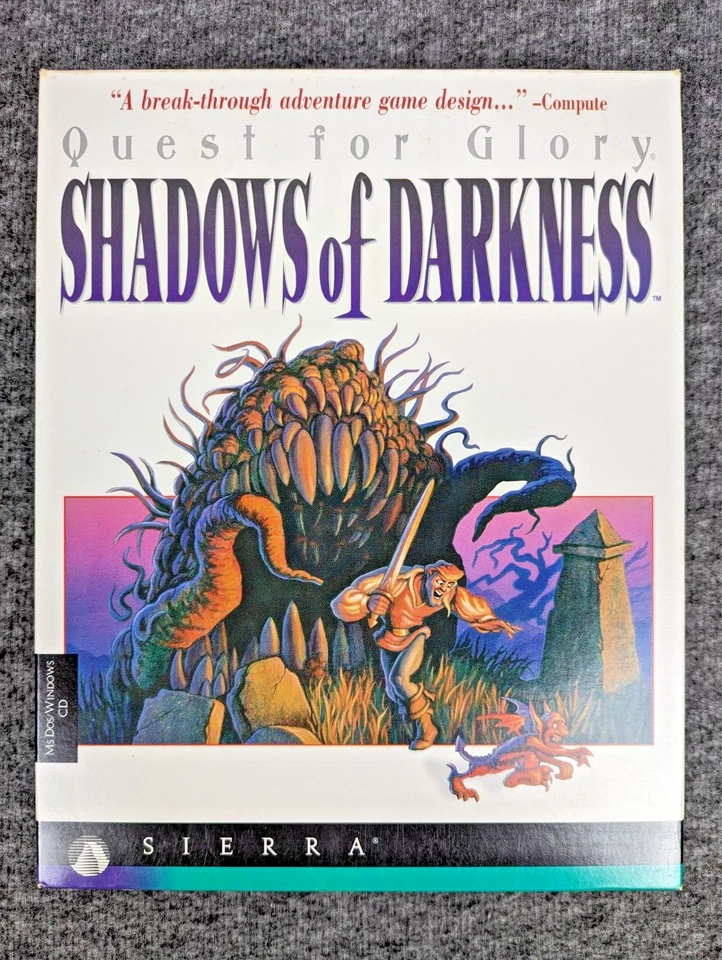 Quest for Glory: Shadow of Darkness - Sierra - 1994 Windows CD - Big Box CIB - Image 1 of 4