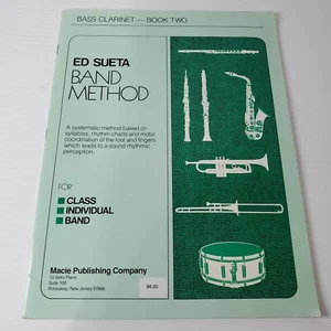 Ed Sueta Band Method Bass Clarinet Book Two 2 Songbook Sheet Music  - Picture 1 of 7