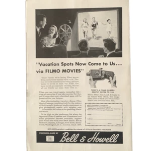 Vintage 1945 Bell & Howell Filmo Movies Ad Advertisement - Picture 1 of 4