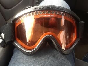 OAKLEY GOGGLES Carbon Fiber Frame Motocross Ski Snowboard Amber Lens Used