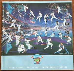 Anuario de béisbol 1992 Los Angeles Dodgers Dodger Stadium 30 aniversario - Imagen 1 de 2