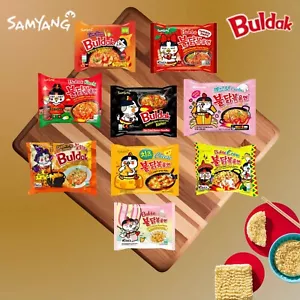 Samyang Buldak Spicy Chicken Noodle All Flavours Korean Instant Stir Fried Ramen - Picture 1 of 9