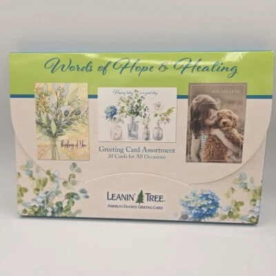 LEANIN TREE 20 GREETING CARDS SYMPATHY Words Of Hope & Healing ASSORTMENT#90824 - Image 1 of 4
