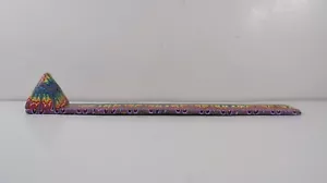 Colorful Tie Dye Psychic Pyramid 10.5" Scented Incense Burner Tray Home Decor - Picture 1 of 9