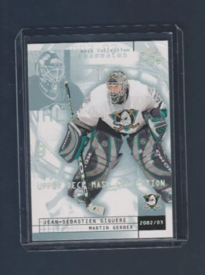 2002-03 Upper Deck Mask Collection Teammates # 1 Martin Gerber JS Giguere - Image 1 of 2