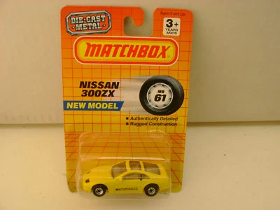 Matchbox Superfast #61 MB61 1990 amarillo Nissan 300ZX nuevo en tarjeta Foto 1 de 2