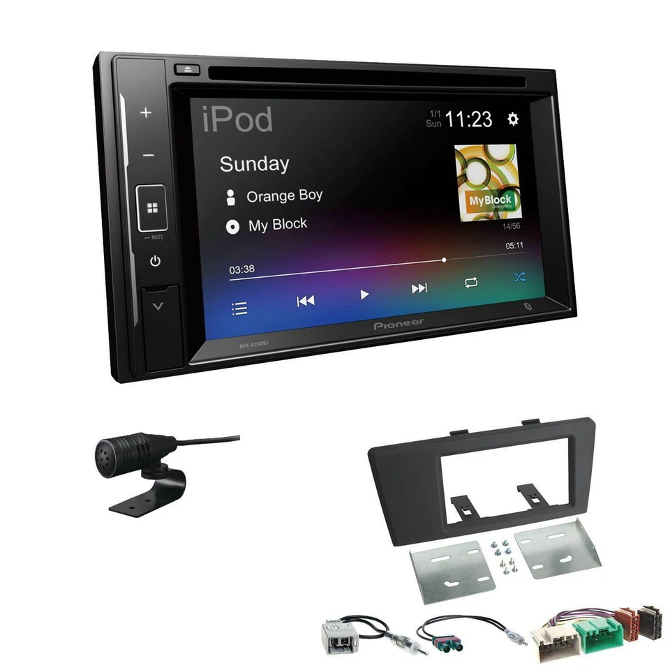 Pioneer 2-DIN Autoradio Bluetooth CD/DVD USB für Volvo V70 II 2000-2003 schwarz