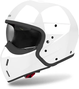 CASCO HELMET FIBRA MODULARE CROSSOVER AIROH J110 COLOR WHITE GLOSS TG L - Foto 1 di 6