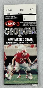 CFB 2002 28.09. New Mexico State at Georgia Football Ticket - David Greene, Shockley - Bild 1 von 2