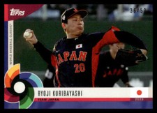 2023 Topps WBC Global Stars Ryoji Kuribayashi  Blue Parallel #'d /50 18 Japan
